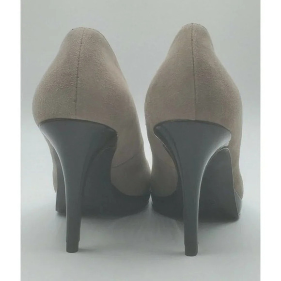 Butter Heels Grey Suede Platform Heels Shoes - Picture 3 of 10